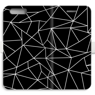 coque-portefeuille-entierement-imprimee-huawei-ascend-p10 - Lignes géométriques blanches