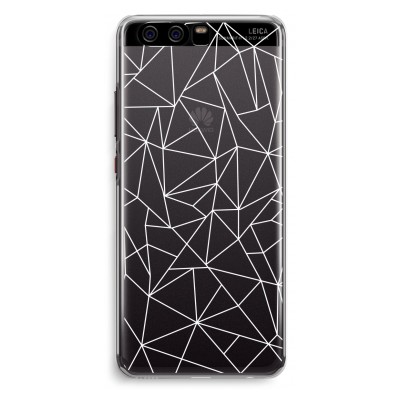 coque-huawei-p10-transparante - Lignes géométriques blanches