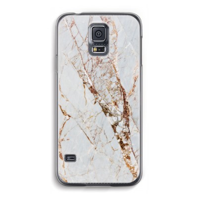 samsung-galaxy-s5-transparante-cover - Goud marmer