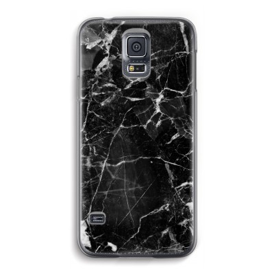 samsung-galaxy-s5-transparante-cover - Zwart Marmer 2