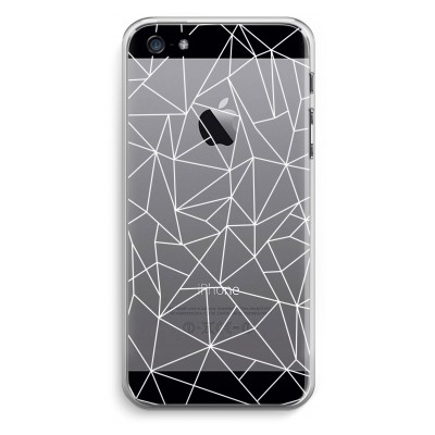coque-iphone-5-5s-se-transparante - Lignes géométriques blanches