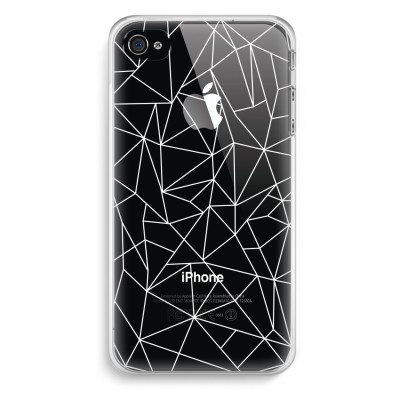iphone-4-4s-cover-trasparente - Linee Geometriche in bianco
