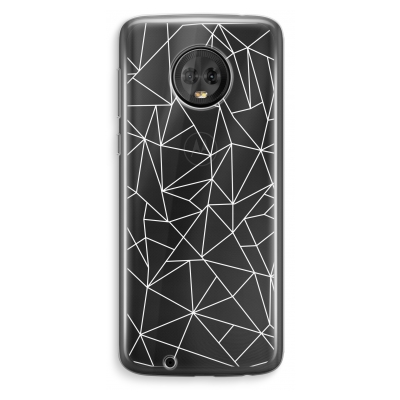 coque-transparente-motorola-moto-g6-plus - Lignes géométriques blanches