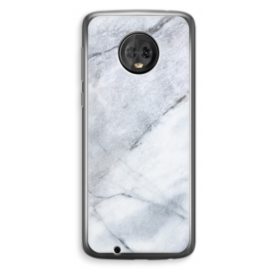 coque-transparente-motorola-moto-g6-plus - Marbre blanc