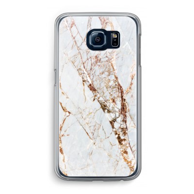 samsung-galaxy-s6-transparante-cover - Goud marmer