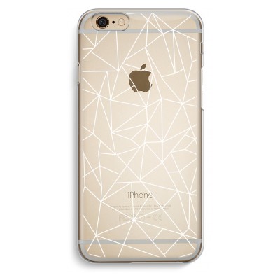 iphone-6-6s-transparent-fodral - Geometriska linjer vit