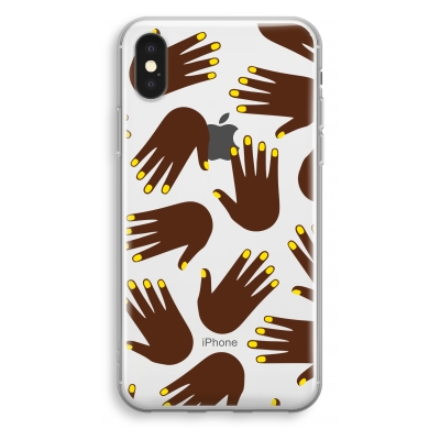 iphone-xs-transparant-case - Hands dark