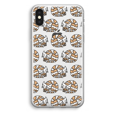 iphone-xs-transparant-hoesje - Slapende poes