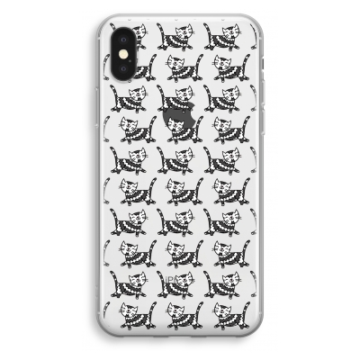 iphone-xs-transparant-hoesje - Zwarte poes