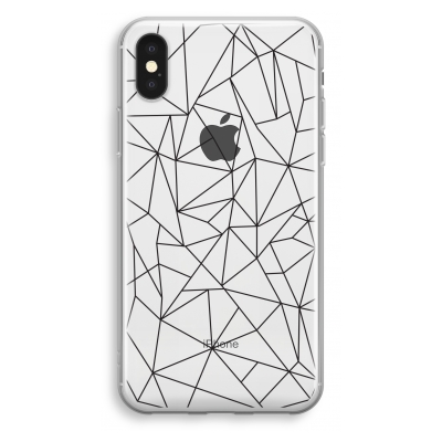 iphone-xs-transparant-case - Geometric lines black