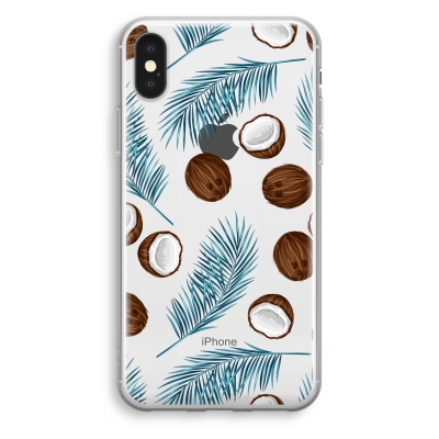 iphone-xs-transparant-hoesje - Kokosnoot roze