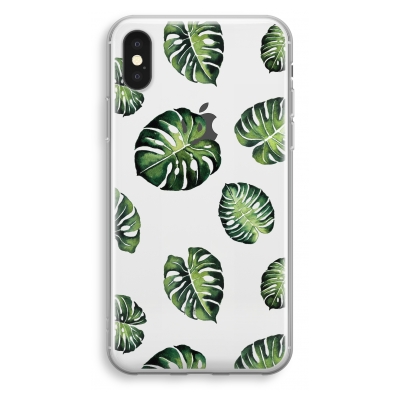 iphone-xs-transparant-hoesje - Tropische bladeren