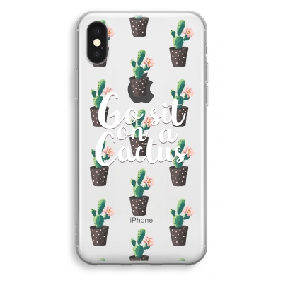 iphone-xs-transparant-hoesje - Cactus quote