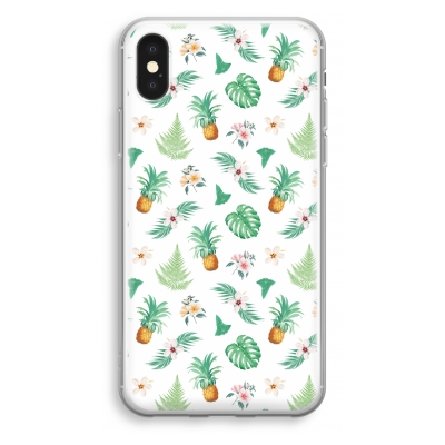 iphone-xs-transparant-hoesje - Ananas bladeren