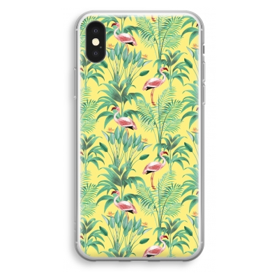 iphone-xs-transparant-hoesje - Flamingo party