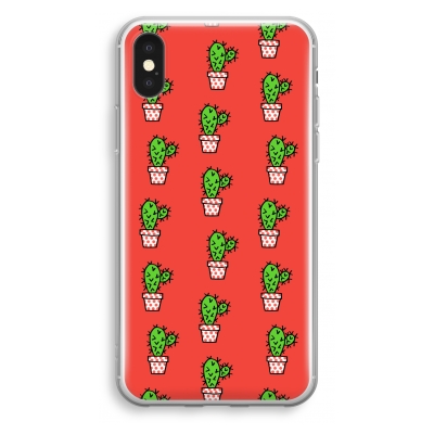 iphone-xs-transparant-hoesje - Mini cactus
