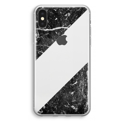 coque-transparente-iphone-xs - Marbre noir