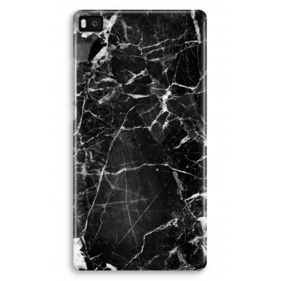 huawei-ascend-p8-volledig-geprint-hoesje - Zwart Marmer 2