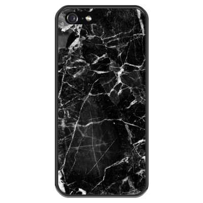 coque-iphone-5-5s-silicone - Marbre Noir 2