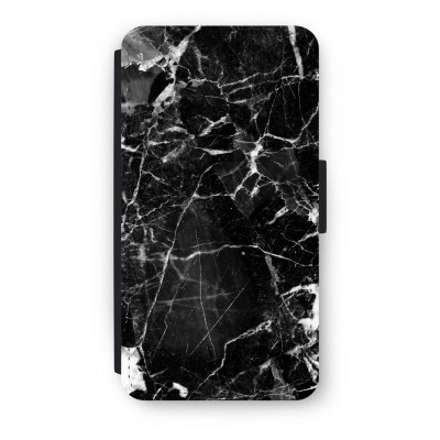 coque-portefeuille-iphone-44s - Marbre Noir 2