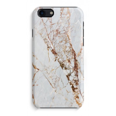 iphone-7-hoesje-rondom-geprint - Goud marmer