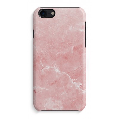 iphone-7-hoesje-rondom-geprint - Roze marmer