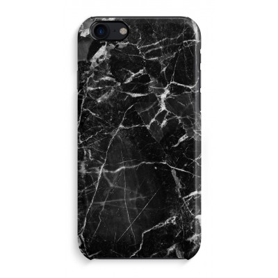iphone-7-hoesje-rondom-geprint - Zwart Marmer 2