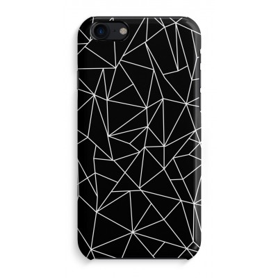 iphone-7-heltryckt-fodral - Geometriska linjer vit