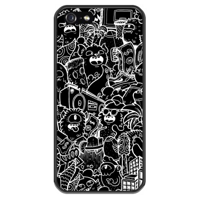 coque-iphone-5-5s-silicone - Vexx Black City