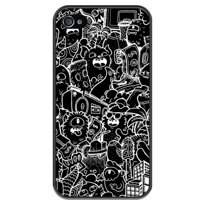 coque-iphone-4-4s-silicone - Vexx Black City