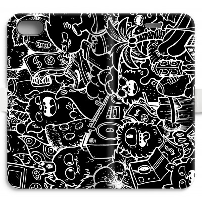 iphone-7-volledig-geprint-flip-hoesje - Vexx Black City
