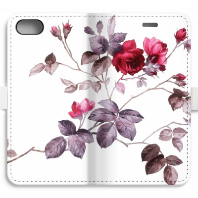 iphone-7-volledig-geprint-flip-hoesje - Mooie bloemen